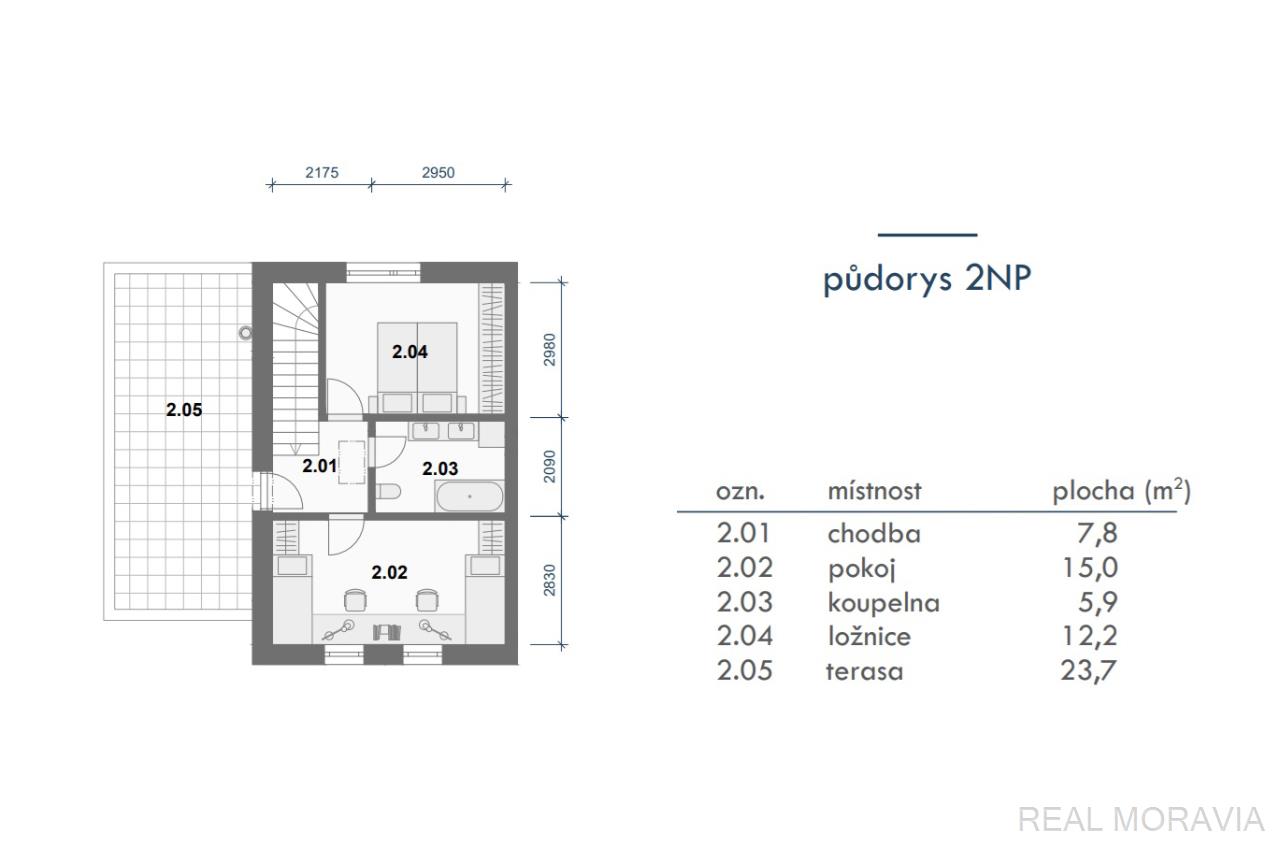 půdorys 2.NP