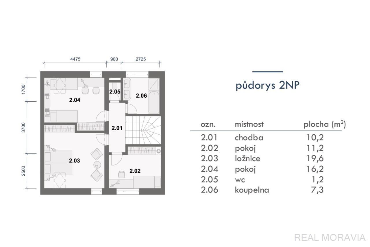 půdorys 2.NP